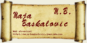 Maja Baškalović vizit kartica